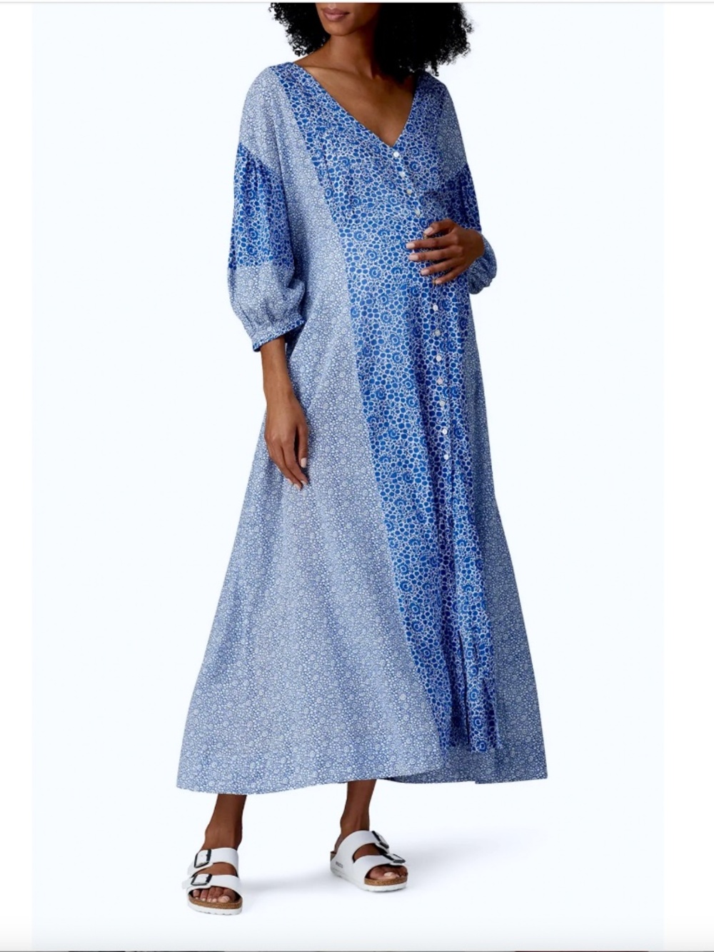 HATCH The Nessa Dress in Wildflower Blue - L
